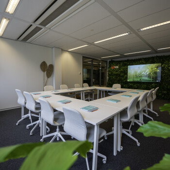 Groen, rustgevend.
